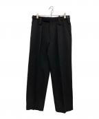 MARKWAREマーカウェア）の古着「PLEATED WIDE TROUSERS ORGANIC WOOL TAXEED CLOTH　A22C-11PT02C」｜ブラック