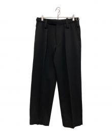 MARKWARE（マーカウェア）の古着「PLEATED WIDE TROUSERS ORGANIC WOOL TAXEED CLOTH　A22C-11PT02C」｜ブラック
