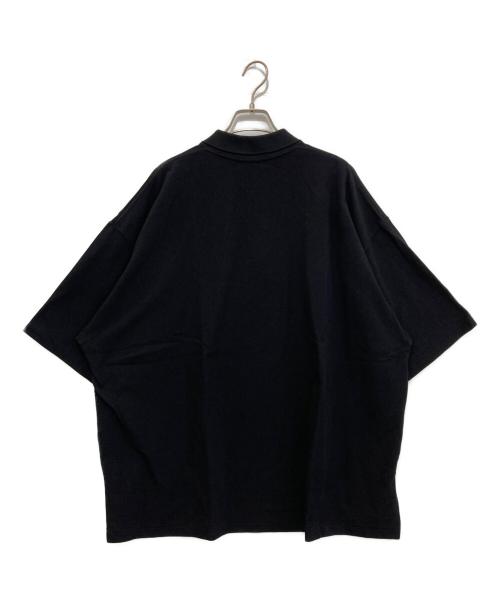 INTERIM（インテリム）INTERIM (インテリム) HYPER BIG TANGIS PIQUE POLO SHIRT ブラック サイズ:5の古着・服飾アイテム