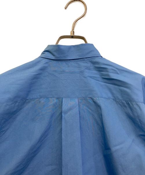 INTERIM（インテリム）INTERIM (インテリム) HICOUNT TYPEWRITER DEADSTOCK FABRIC HYPER BIG S/S OPEN COLLAR SHIRT ブルー サイズ:不明(実寸をご参考下さい)の古着・服飾アイテム