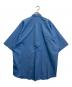 INTERIM (インテリム) HICOUNT TYPEWRITER DEADSTOCK FABRIC HYPER BIG S/S OPEN COLLAR SHIRT ブルー サイズ:不明(実寸をご参考下さい)：8000円