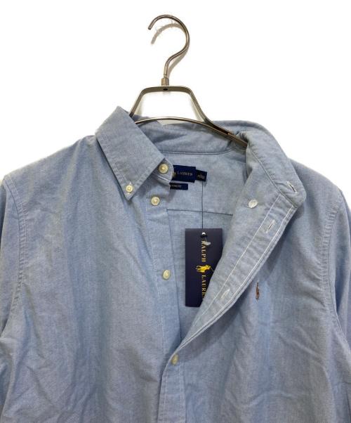 RALPH LAUREN（ラルフローレン）RALPH LAUREN (ラルフローレン) CUSTOM FIT オックスフォードBDシャツ ブルー サイズ:L 未使用品の古着・服飾アイテム