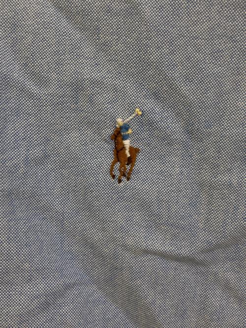RALPH LAUREN（ラルフローレン）RALPH LAUREN (ラルフローレン) CUSTOM FIT オックスフォードBDシャツ ブルー サイズ:L 未使用品の古着・服飾アイテム