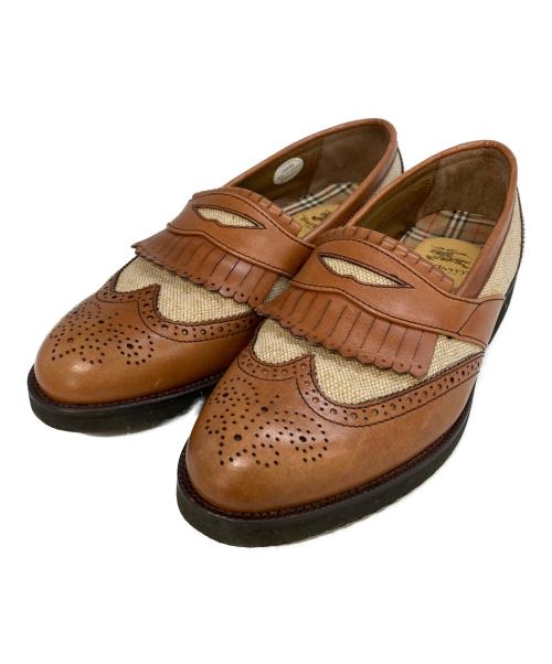 Burberry's（バーバリーズ）Burberry's (バーバリーズ) ウィングチップフリンジローファー ブラウン サイズ:25の古着・服飾アイテム