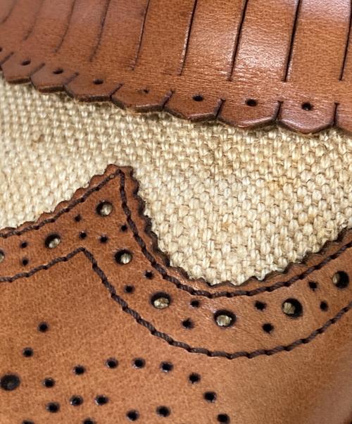 Burberry's（バーバリーズ）Burberry's (バーバリーズ) ウィングチップフリンジローファー ブラウン サイズ:25の古着・服飾アイテム