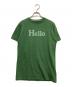 MADISON BLUE（マディソンブルー）の古着「別注 HELLO CREW NECK TEE　MB231-7008HP」｜グリーン