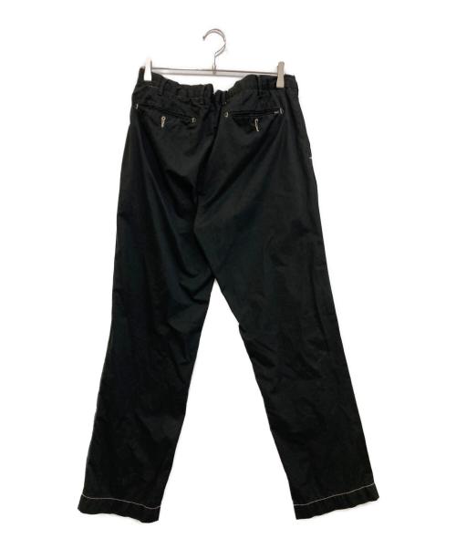 POLO RALPH LAUREN（ポロ・ラルフローレン）POLO RALPH LAUREN (ポロ・ラルフローレン) ステッチデザイン製品染めパンツ ブラック サイズ:36の古着・服飾アイテム