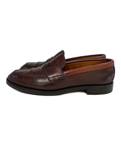 Alden（オールデン）Alden (オールデン) UNITED ARROWS (ユナイテッドアローズ) 別注 コードバン コインローファー　9616 ブラウン サイズ:6 1/2　B/Dの古着・服飾アイテム