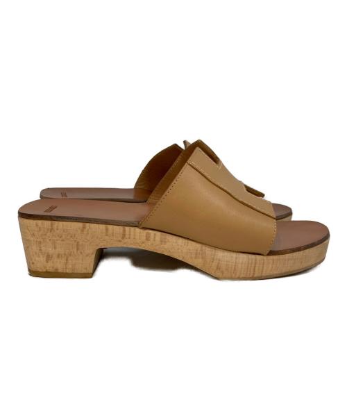 HERMES（エルメス）HERMES (エルメス) ケブラー ウッドソールサンダル ベージュ サイズ:37の古着・服飾アイテム