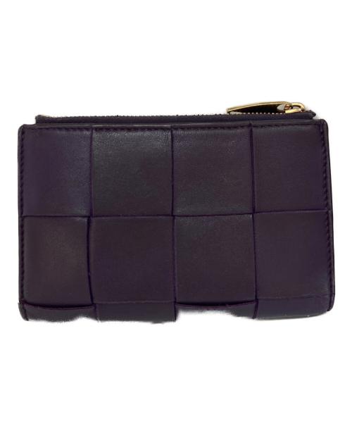 BOTTEGA VENETA（ボッテガベネタ）BOTTEGA VENETA (ボッテガベネタ) マキシ イントレチャート 2つ折り財布 パープルの古着・服飾アイテム