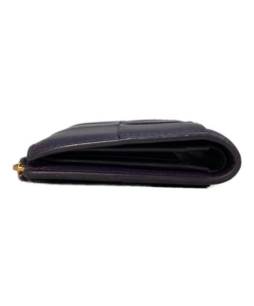 BOTTEGA VENETA（ボッテガベネタ）BOTTEGA VENETA (ボッテガベネタ) マキシ イントレチャート 2つ折り財布 パープルの古着・服飾アイテム