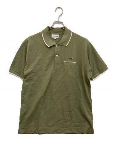 新品タグ付き【ラコステ】綿100% 鹿の子 定番 長袖ポロシャツ 4（L） 緑 3026006238961392_01_2859w.jpeg