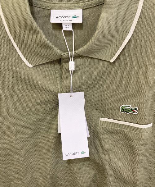 LACOSTE（ラコステ）LACOSTE (ラコステ) 鹿の子ポケットポロシャツ グリーン サイズ:L 未使用品の古着・服飾アイテム