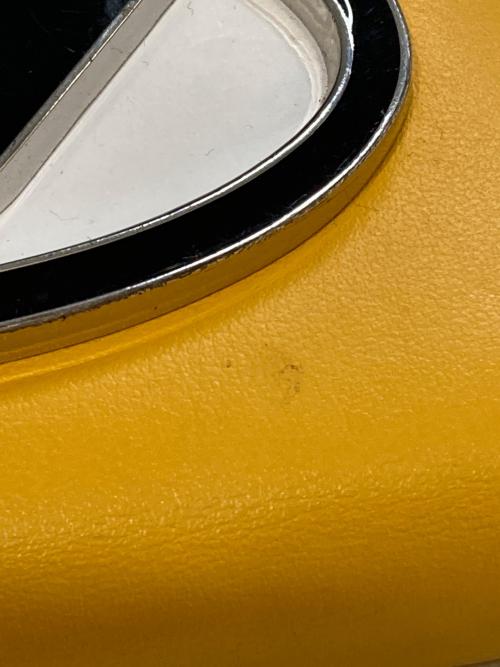 DIESEL（ディーゼル）DIESEL (ディーゼル) ラウンドDロゴカラーブロック2つ折り財布 イエローの古着・服飾アイテム