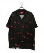 SUPREMEシュプリーム）の古着「Eyes Rayon S/S Shirt」｜ブラック