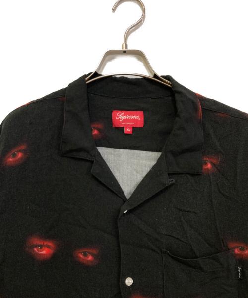 SUPREME（シュプリーム）SUPREME (シュプリーム) Eyes Rayon S/S Shirt ブラック サイズ:XLの古着・服飾アイテム