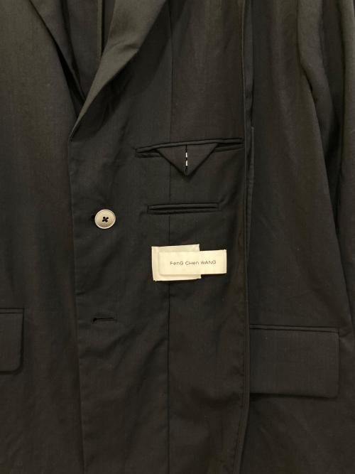 FenG CHen WANG（フェンチェンワン）FenG CHen WANG (フェンチェンワン) Oversized Single-Breasted Blazer Jacket ブラック サイズ:Sの古着・服飾アイテム