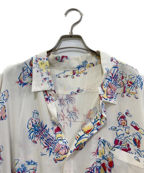 Porter Classic（ポータークラシック）Porter Classic (ポータークラシック) HAWAIIAN HISTORY ALOHA SHIRT ホワイト サイズ:Mの古着・服飾アイテム