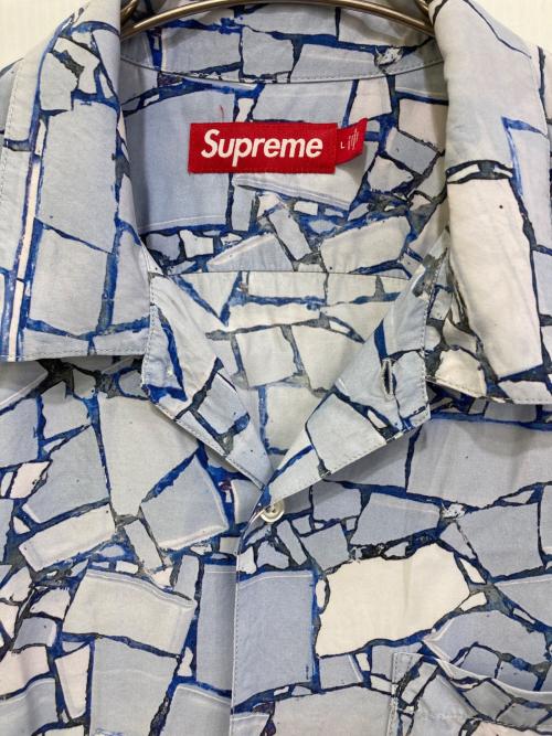 SUPREME（シュプリーム）SUPREME (シュプリーム) Mosaic S/S Shirt ブルー サイズ:Lの古着・服飾アイテム