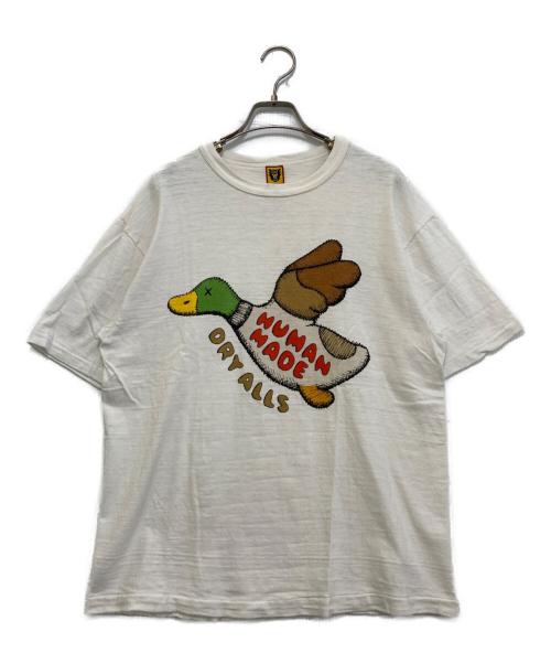 HUMAN MADE（ヒューマンメイド）HUMAN MADE (ヒューマンメイド) KAWS (カウズ) プリントTシャツ ホワイト サイズ:Lの古着・服飾アイテム