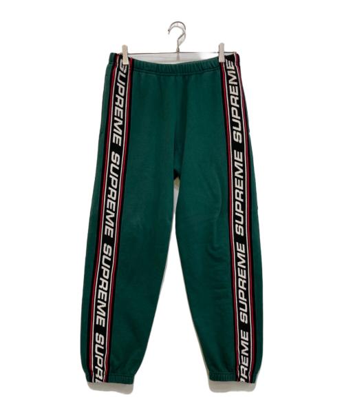 SUPREME（シュプリーム）SUPREME (シュプリーム) text rib sweatpant グリーン サイズ:Ｓの古着・服飾アイテム