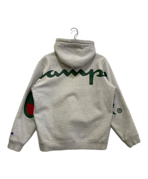 SUPREME（シュプリーム）SUPREME (シュプリーム) Champion (チャンピオン) Hooded Sweatshirt グレー サイズ:MEDIUMの古着・服飾アイテム