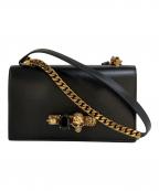ALEXANDER McQUEENアレキサンダーマックイーン）の古着「Calfskin Mini Jeweled Knuckle Satchel Black」｜ブラック