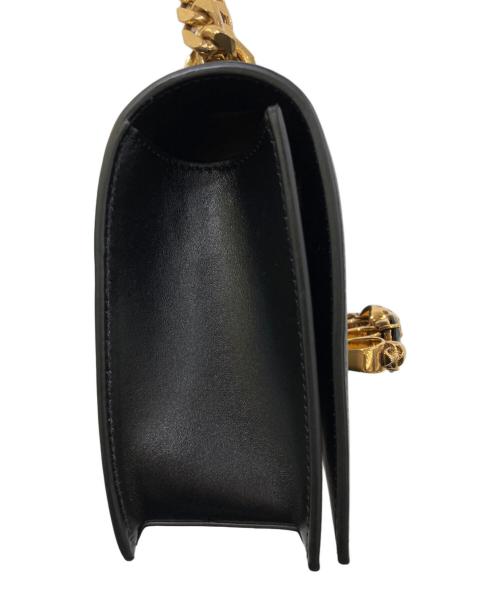ALEXANDER McQUEEN（アレキサンダーマックイーン）ALEXANDER McQUEEN (アレキサンダーマックイーン) Calfskin Mini Jeweled Knuckle Satchel Black ブラックの古着・服飾アイテム