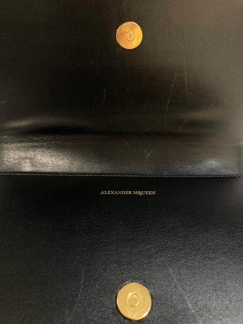ALEXANDER McQUEEN（アレキサンダーマックイーン）ALEXANDER McQUEEN (アレキサンダーマックイーン) Calfskin Mini Jeweled Knuckle Satchel Black ブラックの古着・服飾アイテム