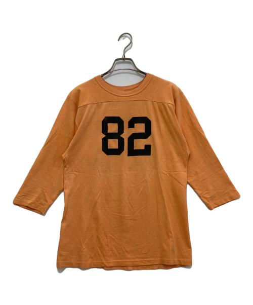 Hanes（ヘインズ）Hanes (ヘインズ) ヴィンテージフットボールカットソー オレンジ サイズ:Ｌの古着・服飾アイテム