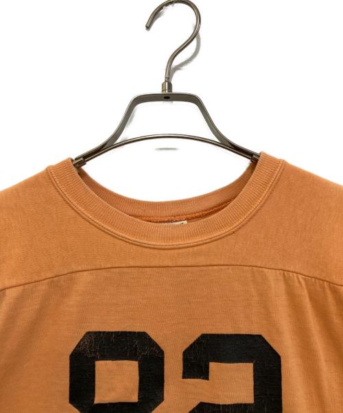 Hanes（ヘインズ）Hanes (ヘインズ) ヴィンテージフットボールカットソー オレンジ サイズ:Ｌの古着・服飾アイテム
