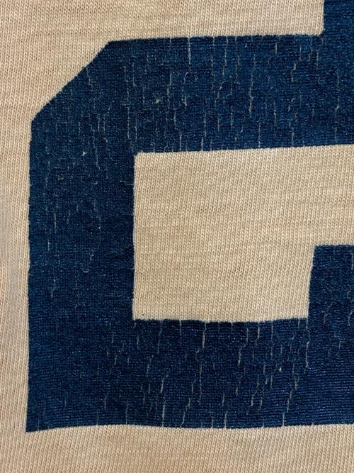 Hanes（ヘインズ）Hanes (ヘインズ) ヴィンテージフットボールカットソー オレンジ サイズ:Ｌの古着・服飾アイテム