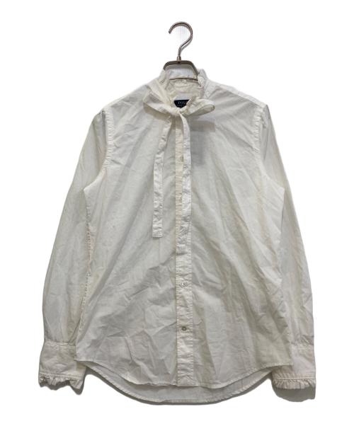 POLO RALPH LAUREN（ポロ・ラルフローレン）POLO RALPH LAUREN (ポロ・ラルフローレン) ボウタイフリルシャツ ホワイト サイズ:2の古着・服飾アイテム