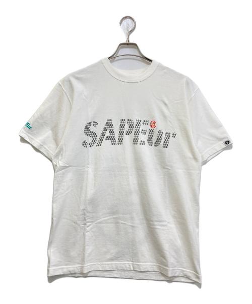 SAPEur（サプール）SAPEur (サプール) プリントTシャツ ホワイト サイズ:Mの古着・服飾アイテム