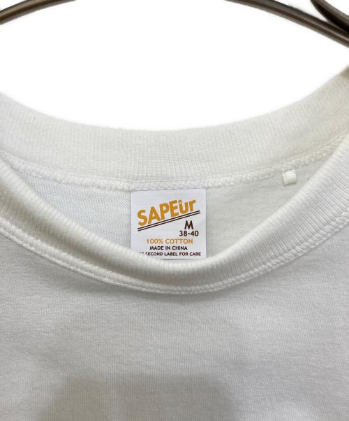 SAPEur（サプール）SAPEur (サプール) プリントTシャツ ホワイト サイズ:Mの古着・服飾アイテム