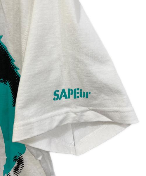 SAPEur（サプール）SAPEur (サプール) プリントTシャツ ホワイト サイズ:Mの古着・服飾アイテム