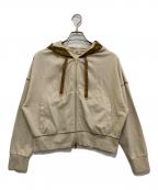 HERNOヘルノ）の古着「VISCOSE SWEATER ＆ NEW TECHNO TAFFETA パーカー　JC000056D」｜ベージュ