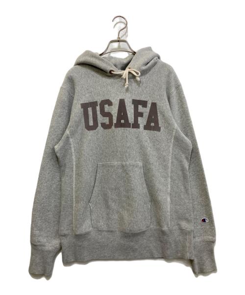 Champion REVERSE WEAVE（チャンピオン リバース ウィーブ）Champion REVERSE WEAVE (チャンピオン リバース ウィーブ) プルオーバーパーカー グレー サイズ:Mの古着・服飾アイテム