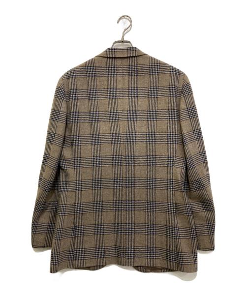 BEAMS F（ビームスエフ）BEAMS F (ビームスエフ) ウールチェック3Bジャケット ベージュ サイズ:50の古着・服飾アイテム