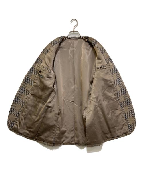 BEAMS F（ビームスエフ）BEAMS F (ビームスエフ) ウールチェック3Bジャケット ベージュ サイズ:50の古着・服飾アイテム