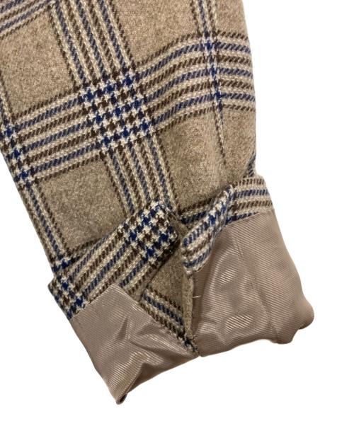 BEAMS F（ビームスエフ）BEAMS F (ビームスエフ) ウールチェック3Bジャケット ベージュ サイズ:50の古着・服飾アイテム