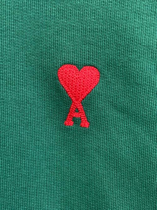 ami（アミ）ami (アミ) 刺繍パーカー　A21FJ008.730 グリーン サイズ:Lの古着・服飾アイテム