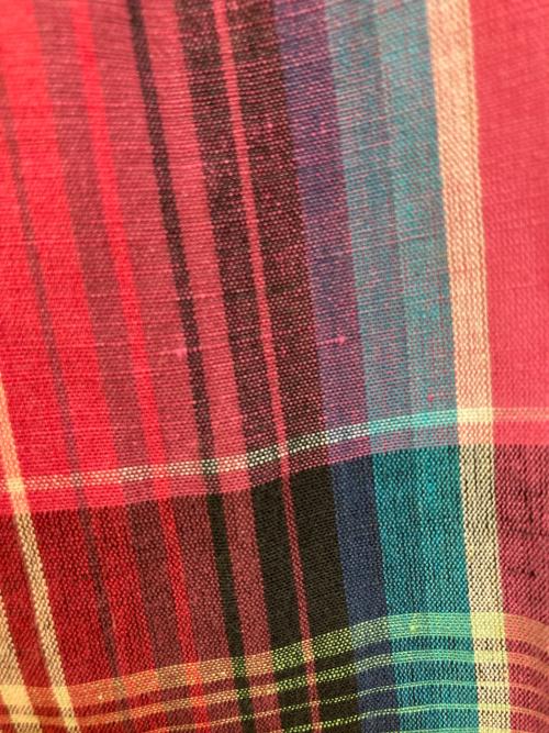 RALPH LAUREN（ラルフローレン）RALPH LAUREN (ラルフローレン) マドラスチェックリネンジャケット ピンク サイズ:9の古着・服飾アイテム