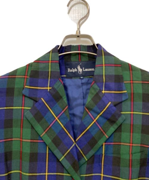 RALPH LAUREN（ラルフローレン）RALPH LAUREN (ラルフローレン) 金釦リネンジャケット グリーン サイズ:7の古着・服飾アイテム