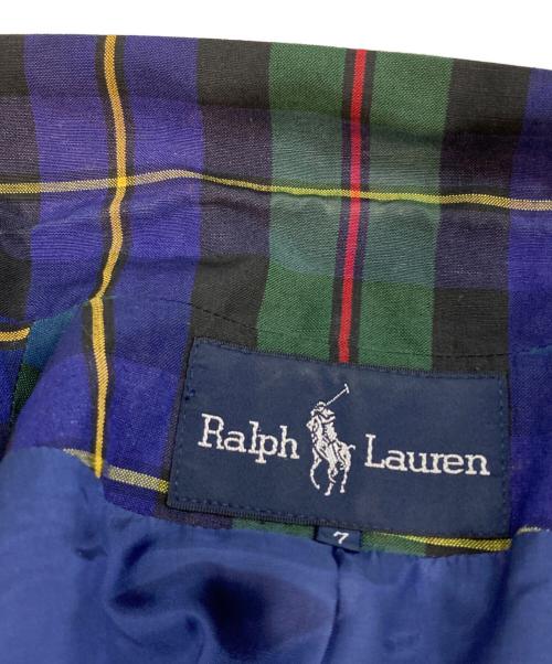 RALPH LAUREN（ラルフローレン）RALPH LAUREN (ラルフローレン) 金釦リネンジャケット グリーン サイズ:7の古着・服飾アイテム