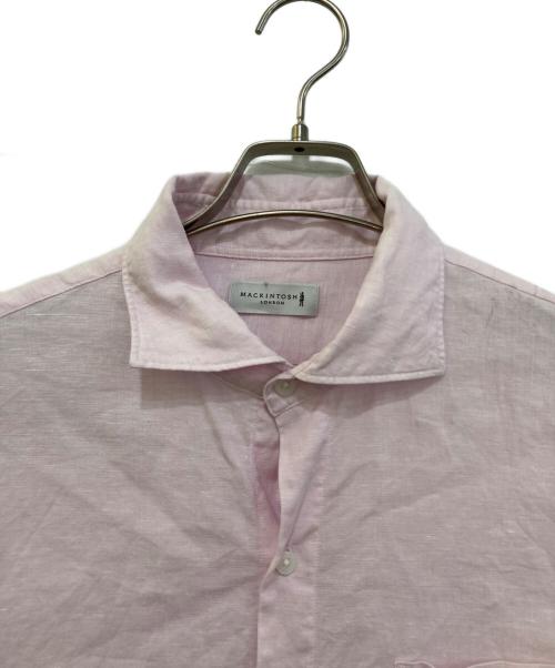 MACKINTOSH LONDON（マッキントッシュ ロンドン）MACKINTOSH LONDON (マッキントッシュ ロンドン) ストレッチリネンワイドカラーシャツ　G1M40504 ピンク サイズ:LLの古着・服飾アイテム