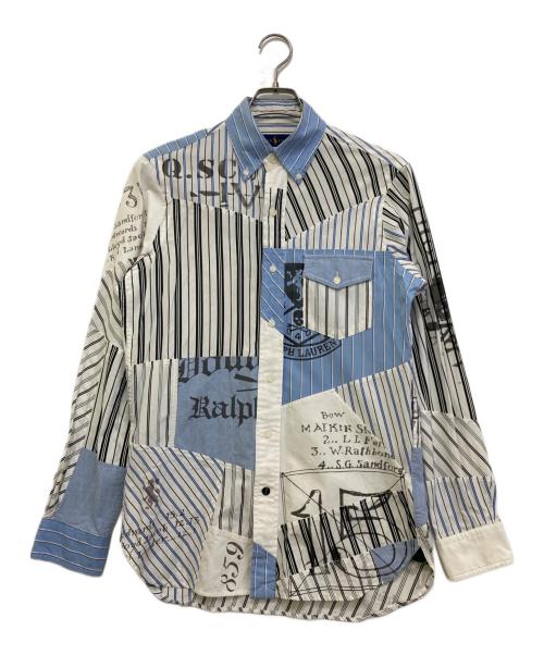 RALPH LAUREN（ラルフローレン）RALPH LAUREN (ラルフローレン) 総柄シャツ ホワイト×ブルー サイズ:XSの古着・服飾アイテム