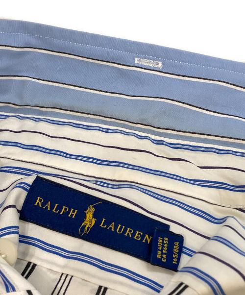 RALPH LAUREN（ラルフローレン）RALPH LAUREN (ラルフローレン) 総柄シャツ ホワイト×ブルー サイズ:XSの古着・服飾アイテム