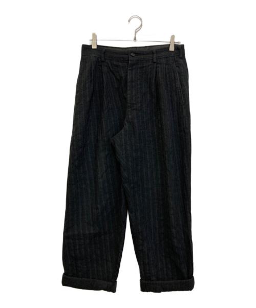COMME des GARCONS HOMME（コムデギャルソン オム）COMME des GARCONS HOMME (コムデギャルソン オム) ストライプウールパンツ ブラック サイズ:Mの古着・服飾アイテム