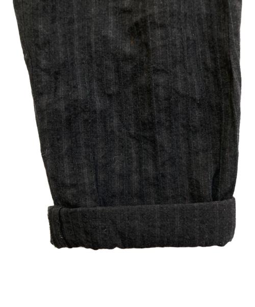 COMME des GARCONS HOMME（コムデギャルソン オム）COMME des GARCONS HOMME (コムデギャルソン オム) ストライプウールパンツ ブラック サイズ:Mの古着・服飾アイテム